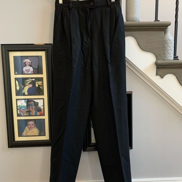 Pendleton Vintage Black Wool Pleated Front Pants sz 8 NWT - Picture 1 of 5